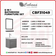6 IN 1 BATHROOM FURNITURE SET S/STEEL - CBF31049