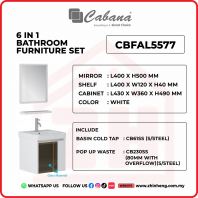 6 IN 1 BATHROOM FURNITURE SET ALUMINIUM - CBFAL5577 6 IN 1 BATHROOM FURNITURE SET ALUMINIUM - CBFAL5577