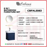 6 IN 1 BATHROOM FURNITURE SET ALUMINIUM - CBFAL5563 6 IN 1 BATHROOM FURNITURE SET ALUMINIUM - CBFAL5563