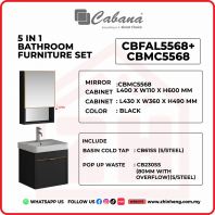 5 IN 1 BATHROOM FURNITURE SET ALUMINIUM - CBFAL5568+CBMC5568 5 IN 1 BATHROOM FURNITURE SET ALUMINIUM - CBFAL5568+CBMC5568