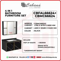 4 IN 1 BATHROOM FURNITURE SET ALUMINIUM - CBFAL66624+CBMC66624