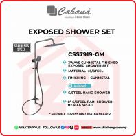 CABANA CSS7919-GM 3 WAYS GUNMETAL FINISHED EXPOSED SHOWER SET CABANA CSS7919-GM 3 WAYS GUNMETAL FINISHED EXPOSED SHOWER SET