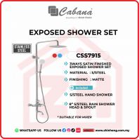 CABANA CSS7915 3 WAYS MATT BLACK FINISHED EXPOSED SHOWER SET CABANA CSS7915 3 WAYS MATT BLACK FINISHED EXPOSED SHOWER SET