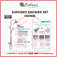 CABANA CSS7806 4 WAYS FUNCTION EXPOSED SHOWER SET CABANA CSS7806 4 WAYS FUNCTION EXPOSED SHOWER SET