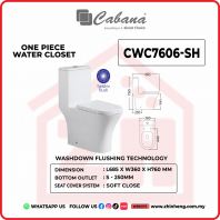 CABANA CWC7606-SH One Piece Water Closet Washdown Flushing Technology CABANA CWC7606-SH One Piece Water Closet Washdown Flushing Technology