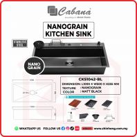 CABANA NANOGRAIN KITCHEN SINK CKS1042-BL CABANA NANOGRAIN KITCHEN SINK CKS1042-BL