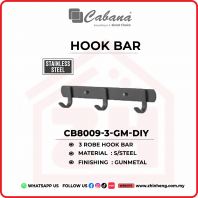CABANA HOOK BAR CB8009-3-GM-DIY CABANA HOOK BAR CB8009-3-GM-DIY
