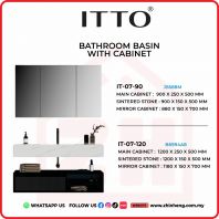               ITTO BATHROOM BASIN WITH CABINET  IT-07-90 + IT-07-120