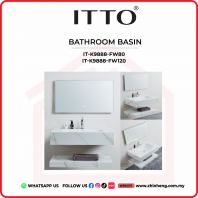 ITTO BATHROOM BASIN ONLY IT-K9888-FW80 + IT-K9888-FW120