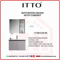               ITTO BATHROOM BASIN WITH CABINET IT-3304LED-80