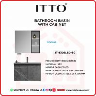               ITTO BATHROOM BASIN WITH CABINET IT-3305LED-80