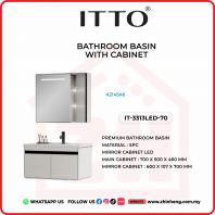        ITTO BATHROOM BASIN WITH CABINET IT-3313LED-70
