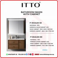 ITTO BATHROOM BASIN WITH CABINET IT-2542LED-60 + IT-2542LED-80