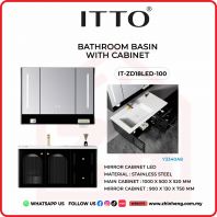        ITTO BATHROOM BASIN WITH CABINET IT-ZD18LED-100