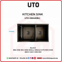       UTO 304 ONE BIG ONE SMALL KITCHEN SINK UTO-D8245(BL)