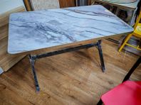 SINTERED STONE BARCELONA WITH ALUMINIUM ALLOY EDGING 700X1200 WITH TY LEG