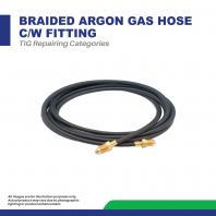 BRAIDED ARGON GAS HOSE C/W FITTING