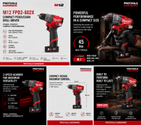 MILWAUKEE M12 FPD2 Impact Drill / FPD2-602X M12 FUEL Gen III 13mm Percussion Drill/Driver