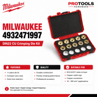 DIN22 CU Crimping Die Kit For M18 HCCT (11pcs) 16, 25, 35, 50, 70, 95, 120, 150, 185, 240 & 300 mm