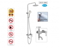 SLINE SH3-006 3-FUNCTION SUS304 STAINLESS STEEL RAIN SHOWER SET - 00902B (V) SLINE SH3-006 3-FUNCTION SUS304 STAINLESS STEEL RAIN SHOWER SET - 00902B (V)
