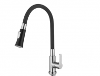 SLINE FX2113 SUS 304 STAINLESS STEEL FLEXIBLE PILLAR SINK FAUCET/ TAP (MATTE BLACK & MATTE S/STEEL) - 00925K (V) SLINE FX2113 SUS 304 STAINLESS STEEL FLEXIBLE PILLAR SINK FAUCET/ TAP (MATTE BLACK & MATTE S/STEEL) - 00925K (V)