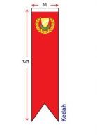 MSIA-2345 - SET BANNER OF 15 MALAYSIA STATES (POLYESTER) 3 x 12FT