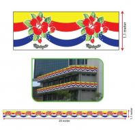 PSSB-0309 - HIBISCUS CLOTH BANNER (FABRIC) 20 x 1.1 METER