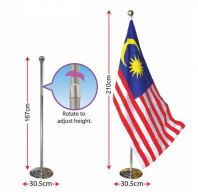 P-SPS-0049 - FLAG POLE WITH STAND 2.1M (SILVER)
