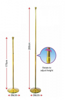 PSSB-0415 - FLAG POLE WITH STAND 2.8M (ROYAL GOLD)
