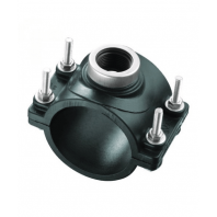 250MM X 3/4" HDPE CLAMP SADDLE C/W CAP