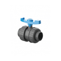 4" PVC DOUBLE UNION BALL VALVE (THREADED END)