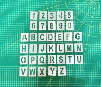 Aluminium Stencil Plate Laser Cut (Number & Alphabet)