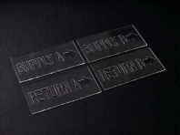 Clear Acrylic Stencil Plate Laser Cut