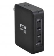 Tripp Lite series 4-Port 145W USB-C GaN Charger for Laptops, Tablets and Smartphones - PD 3.1 Fast Charging, Dynamic Power Allocation, Black (U280-W04-145C4G)
