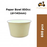 White Paper Bowl 850cc (Dry/Soup) Diameter 140mm