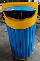 Slatted Metal Outdoor Litter Bin