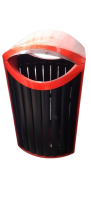 Dome Top Metal Outdoor Litter Bin   MOB-2501PC-HAT