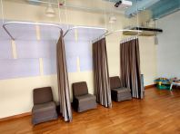 Nursing room, lactation room, breastfeeding room Curtain with Cubicle Track