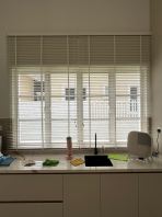 Wooden White Blinds Kitchen Seremban 2 CF 