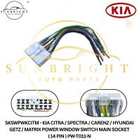 KIA CITRA / SPECTRA / CARENZ / HYUNDAI GETZ / MATRIX POWER WINDOW SWITCH MAIN SOCKET ( 14 PIN ) PW-T011-N