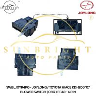 SWBLJOYR4PO - JOYLONG / TOYOTA HIACE KDH200 '07 BLOWER SWITCH ( ORG ) REAR - 4 PIN