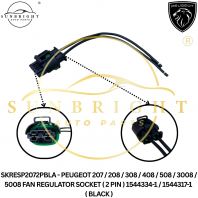 SKRESP2072PBLA - PEUGEOT 207 / 208 / 308 / 408 / 508 / 3008 / 5008 FAN REGULATOR SOCKET ( 2 PIN ) 1544334-1 / 1544317-1 ( BLACK )