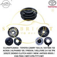 TOYOTA CAMRY '03 2.4 / ESTIMA '03 ACR30 / ALPHARD '05 / PREVIA / VELLFIRE 2.4 '05 7PK 10S17C DENSO CLUTCH ASSY ( NEW ) 447300-9500 / CXA-7010 / MST=CPA-TYT-CMY