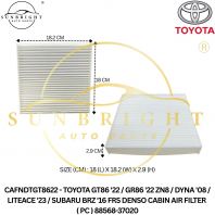 CAFNDTGT8622 - TOYOTA GT86 '22 / GR86 '22 ZN8 / DYNA '08 / LITEACE '23 / SUBARU BRZ '16 FRS DENSO CABIN AIR FILTER ( PC ) 88568-37020