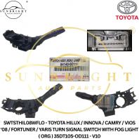 SWTSTHIL08WFLO - TOYOTA HILUX / INNOVA / CAMRY / VIOS '08 / FORTUNER / YARIS TURN SIGNAL SWITCH WITH FOG LIGHT ( ORG ) 35DT105-OD111 - V10
