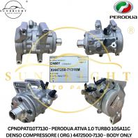 CPNDPATI10T7130 - PERODUA ATIVA 1.0 TURBO 10SA11C DENSO COMPRESSORE ( ORG ) 4472500-7130 - BODY ONLY