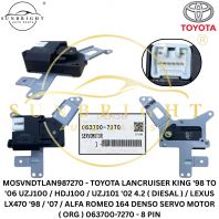 TOYOTA LANCRUISER KING '98 TO '06 UZJ100 / HDJ100 / UZJ101 '02 4.2 ( DIESAL ) / LEXUS LX470 '98 / '07 / ALFA ROMEO 164 DENSO SERVO MOTOR ( ORG ) 063700-7270 - 8 PIN