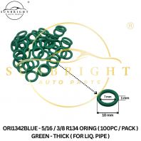 5/16 / 3/8 R134 ORING ( 100PC / PACK ) GREEN - THICK ( FOR LIQ. PIPE )