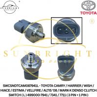 SWCSNDTCAM087941L - TOYOTA CAMRY / HARRIER / WISH / HIACE / ESTIMA / VELLFIRE / ALTIS '08 / MARK-X DENSO CLUTCH SWITCH ( L ) 499000-7941 / 7341 / 7711 ( 3 PIN + 1 PIN )