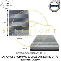 VOLVO V40 '13 CROSS CABIN AIR FILTER ( PC ) 31404958 - CARBON